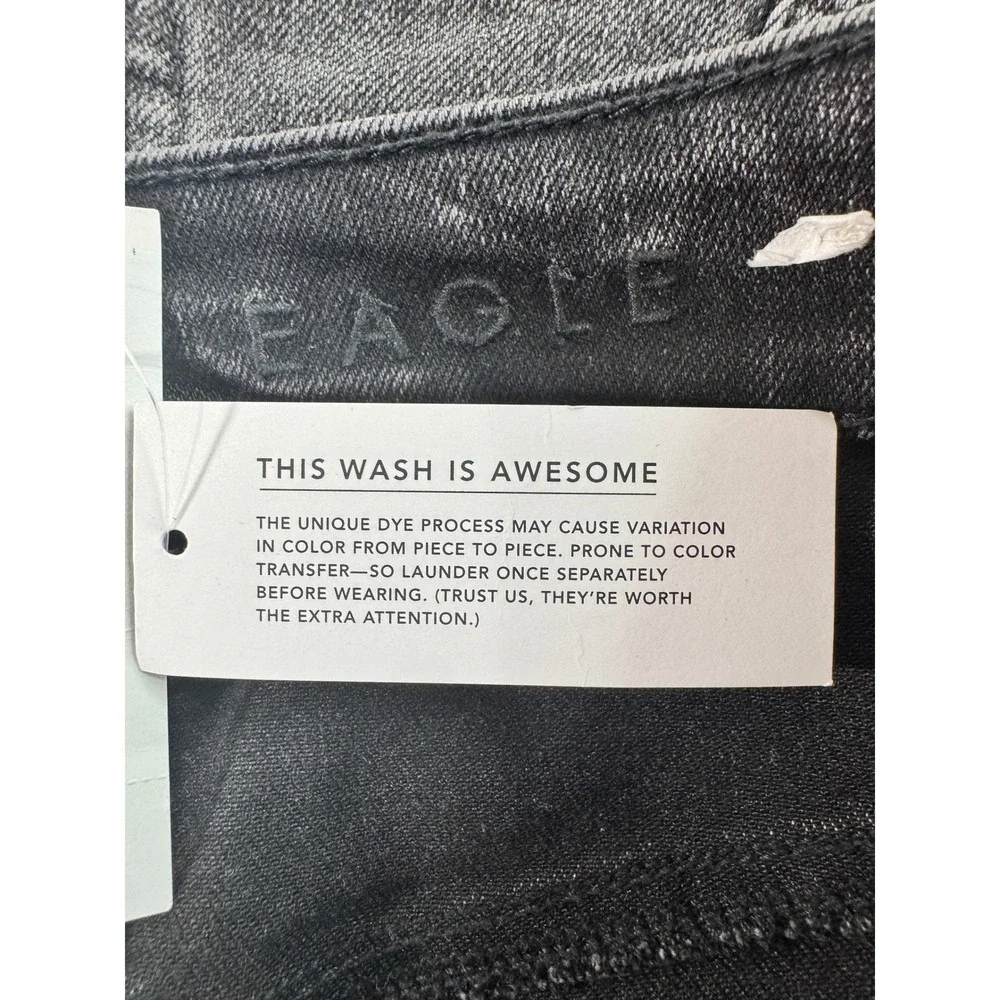 American Eagle Slim Jeans Mens 32x36 Black NEW Distressed Ne(x)t Level Flex 3002